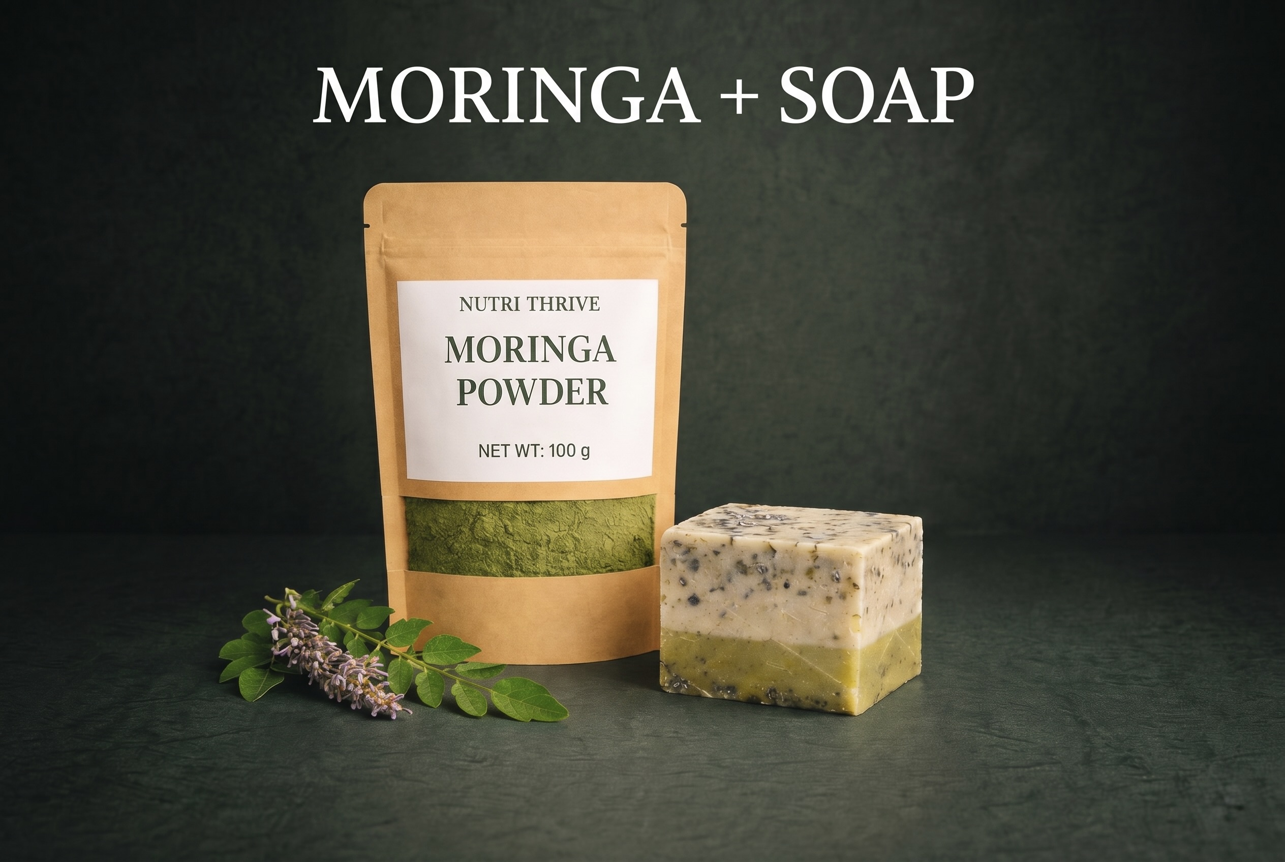 Moringa 100g + Soap 95g Powder + soap product